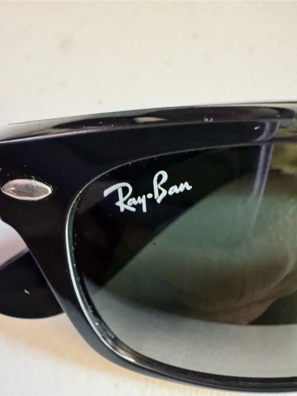 Kids New Wayfarer Ray Bans Black Frame Sunglasses with Dark Green Lenses